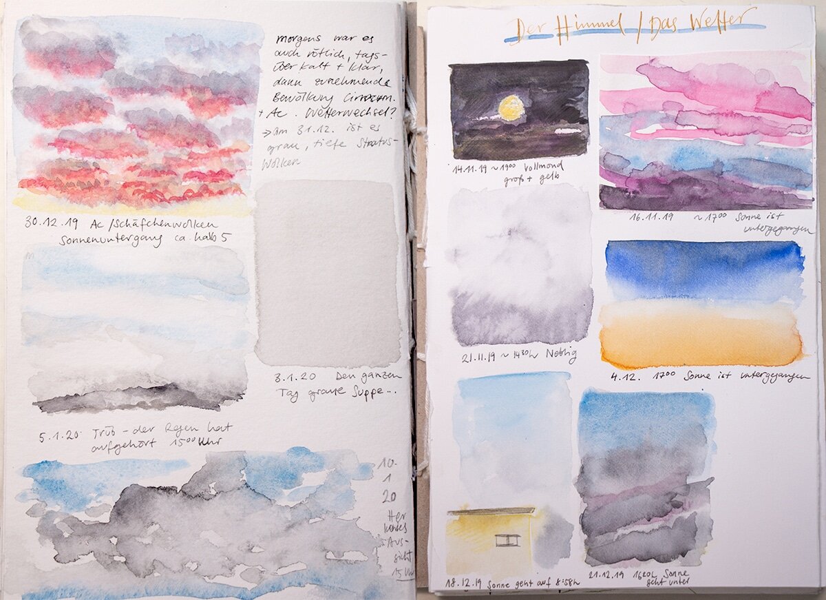 Small weather sketches - A great way to start a new sketchbook